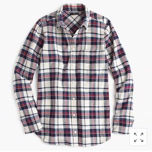 JCrew Boy Shirt in Clinton Plaid, size 4.